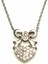 925 Ayar Gümüş Fiyonklu Kalp Kolye, Beyaz - Beyaz Taş 2