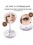 Katlanabilir Yuvarlak Mike Up Mirror LED Işıklı 10x Çift Taraflı USB ve Pilli Makyaj Aynası 3