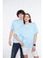 Bebe Mavisi Pamuk Oversize Geniş Kalıp T-Shirt 1