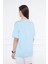 Bebe Mavisi Pamuk Oversize Geniş Kalıp T-Shirt 3