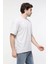 Gri Pamuk Oversize Geniş Kalıp T-Shirt 1