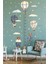 Ayıcıklı Uçan Balonlar Boy Cetveli Boy Ölçer Çocuk Odası Duvar Sticker Seti 3