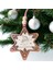 Yıldız Şeklinde Yılbaşı Ağaç Süsü, Sevimli Ayı ve Merry Christmas Işlemeli Yılbaşı Çam Ağacı Süsü, Minimalist Yılbaşı Dekoru 1
