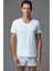 Erkek Beyaz V Yaka T-Shirt 2 Li ERS039 1