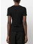 Bisiklet Yaka Baskılı Siyah Kadın T-Shirt 75PAHF03 4