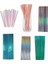 Açık Mavi Sedefli - Bronzlaştırıcı Kağıt Pipet Pembe Yeşil Degrade - Film Pipet (Yurt Dışından) 2