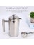 Gümüş 350ML French Press, 12OZ, Çift Duvar Paslanmaz Çelik Çay Cafetiere Su Isıtıcısı, Kahve Ölçme Kaşığı ve 5 Filtre Eleği ile (Yurt Dışından) 4