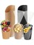 Kahverengi Siyah 50 Set 14OZ Tek Kullanımlık Şarküteri Bardakları, Waffle, Cips, Patlamış Mısır Veya Parti Ikramları Için Kraft Kağıt Patates Kızartması Tutucu (Yurt Dışından) 3