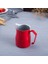 Kırmızı 500ML Paslanmaz Çelik Süt Köpürtme Sürahisi - Kahve Su Isıtıcısı Üzerine Dökün Espresso Dumanı Tüten Süt Köpürtme Bardağı, Latte Sanatı Için Mükemmel (Yurt Dışından) 1