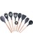 08 Yapışmaz Isıya Dayanıklı Spatula Silikon Spatula Pişirme 2023 Silikon Pişirme Gereçler Seti Mutfak Spatula Çorba Kaşığı Kevgir (Yurt Dışından) 2