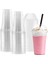 A 50 Adet 100/50 Takım 450 ml Tek Kullanımlık Şeffaf Bardaklar Için Delik Kubbe Kapaklı Çay Meyve Çayı Suyu Plastik Milkshake Yaz Parti Içecekleri Bardaklar (Yurt Dışından) 1