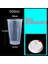 500 ml Beyaz Kapaklar Sert Yeniden Kullanılabilir Kabarcık Çay Bardağı Tek Kullanımlık Plastik Süt Çay Boba Bardağı Parti Için Tek Kullanımlık Kapaklı ve Saman Verrine Gözlük Kadeh (Yurt Dışından) 1