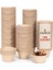 2oz-Doğal 100 Adet/paket 2oz/4oz Tek Kullanımlık Test Kabı Kaseleri, Doğal Biyobozunur Küspe Elyaf Sufle Bardakları, Çeşni Bardakları, Numune Bardakları (Yurt Dışından) 1