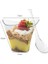 50 Takım 100ML Dalga 50PCS Yeniden Kullanılabilir Tatlı Bardağı Kaşık Seti 100ML Plastik Dondurma Bardağı Düğün Dekorasyon Parti Tedarik Kek Tutucu Mutfak Aksesuarları (Yurt Dışından) 2