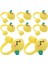 Yellow3.5x2.5cm Koruyucu Kapak Güzel Tasarım Silikon Payet Yeniden Kullanılabilir Ipuçları Dekor Sevimli Topper Kapakları (Yurt Dışından) 1