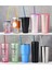 Mavi 12 Adet Yeniden Kullanılabilir Şeffaf Mavi Glitter Pipetler, 9 "uzun Sert Plastik Bardak Temizleme Fırçası ile Pipetler Içme (Yurt Dışından) 2