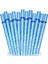 Mavi 12 Adet Yeniden Kullanılabilir Şeffaf Mavi Glitter Pipetler, 9 "uzun Sert Plastik Bardak Temizleme Fırçası ile Pipetler Içme (Yurt Dışından) 3