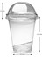 Kapaksız 200ML 100SET Tek Kullanımlık Milkshake Smoothie Bardak Kubbeli Kapaklı Plastik Milkshake Bardak Drinkware Tatlı Içecek Çay Bardağı Yaz (Yurt Dışından) 3