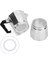 6cup 3 Silikon Contalar ve 1 Adet Alüminyum Filtre Moka Pot 3/6/9/12 Fincan Moka Express Kahve Şişesi Değiştirme Uyumlu (Yurt Dışından) 4