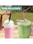 B 100 Takım 450 ml Tek Kullanımlık Şeffaf Bardaklar Için Delikli Kubbe Kapaklı Çay Meyve Çayı Suyu Plastik Milkshake Yaz Parti Içecekleri Bardaklar (Yurt Dışından) 4