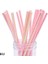 B02-PINK 50 Adet 25/50 Adet Sedefli Pembe Gümüş Tek Kullanımlık Kağıt Saman Folyo Lazer Gökkuşağı Saman Doğum Günü Düğün Noel Partisi Malzemeleri (Yurt Dışından) 1