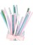 B02-PINK 50 Adet 25/50 Adet Sedefli Pembe Gümüş Tek Kullanımlık Kağıt Saman Folyo Lazer Gökkuşağı Saman Doğum Günü Düğün Noel Partisi Malzemeleri (Yurt Dışından) 3