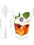 Flate Kapak 15 Adet 15/25 Adet Plastik Tatlı Bardak 150 ml Yoğurt Mus Kapaklı Konteyner Kaşık Dondurma Fincan Düğün Parti Malzemeleri (Yurt Dışından) 5