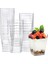 150ML Sert Kapak 50 Adet Kaşıkla 50 Adet Tatlı Bardakları Parti Festivali Için Küçük Plastik Mousse Cup Tek Kullanımlık Tatlı Kapaklı Bardak Puding Dondurma Kabı 150ML (Yurt Dışından) 2