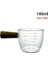 140ML 50/75/100/140ML Cam Espresso Ölçüm Kabı Ahşap Saplı Çift/tek Ağızlı Süt Sürahisi Mutfak Sos Tabağı Ev Kahve Gereçleri (Yurt Dışından) 1