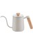 350ML-BEYAZ Cezve Süt Köpürtme Sürahi Sürahi Gooseneck Su Isıtıcısı Borulu Paslanmaz Çelik Espresso Kahve Çay Süt Pot Su Isıtıcısı Can 350ML 600ML (Yurt Dışından) 2