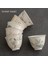 A4 5.9x4.6cm 40ML Geleneksel El Yapımı Seramik Çay Fincanı El Boyalı Çiçekler ve Kuşlar Çay Kase Seyahat Meditasyon Fincan Ev Çay Seti 40ML (Yurt Dışından) 2