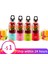 1 Adet Kırmızı 500ML 4 Bıçak Taşınabilir Blender Meyve Sıkacağı Makinesi Mikser Elektrikli Mini USB Mutfak Robotu Sıkacağı Smoothie Blenderı Bardak Makinesi Suyu (Yurt Dışından) 4