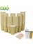 12 Oz Kombo Set 20 Adet Çift Duvarlı Kapaklı Kağıt Bardak, Kahverengi Yalıtımlı Dalgalanma Çay Bardağı Seyahate ÇIKMA[8/12/16OZ Bardak+Kapak+Karıştırıcı 20 Adet] (Yurt Dışından) 1