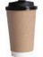 12OZ Kapaklı Siyah 100 Adet/paket 4/8/12OZ Tek Kullanımlık Kahve Fincanı Kraft Kağıt Bardak Çift Katmanlı Kağıt Bardak Sıcak Içecek Bardağı Özelleştirme Kabul (Yurt Dışından) 1