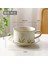Lily 350ML Retro Kupa Çiçek Fincan Tasarım Niş Seramik Kahve Fincanı High Sense Fransız Ikindi Çayı Bardağı ve Tabağı (Yurt Dışından) 5