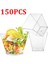 120ML-100PCS 25/150 Adet Gıda Tatlı Servis Bardakları Plastik Bardaklar Tatlı Dükkanı Parti Plastik Trapez Kare Tatlı Bardağı Tatlı Servis Bardakları (Yurt Dışından) 2