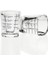 1 Adet Kutusu ile 60ML Malzemeleri Ölçüm Pişirme Kahve Latte Ölçekli Bardaklar Ölçüm Kabı ile Çift Espresso Espresso Ons Kare Trompet Atış 60ML (Yurt Dışından) 3