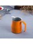 Orange 500ML Paslanmaz Çelik Süt Köpürtme Sürahisi - Kahve Su Isıtıcısı Espresso Üzerine Dökün Buharda Süt Köpürtme Fincan, Latte Sanatı Için Mükemmel (Yurt Dışından) 1