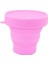 Pembe 170ML 1 Adet Taşınabilir Silikon Geri Çekilebilir Katlanır Kapaklı Bardak Teleskopik Katlanabilir Açık Seyahat Içme Bardağı Kahve Çay Bardağı (Yurt Dışından) 1