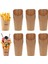 1 Takım 50 Adet 50 Adet Patates Kızartması Bardak Tek Kullanımlık Kraft Kağıt Bardaklar Aperatif Kapları Şarküteri Tatlı Malzemeleri Pişirme Kapları Paket Servis Parti (Yurt Dışından) 3