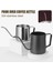 350 ml Gümüş 250 ML/350 ml Cezve Paslanmaz Çelik Uzun Dar Borulu Deveboynu Su Isıtıcısı El Damla Su Isıtıcısı Kahve Çay Potu Üzerine Dökün (Yurt Dışından) 5
