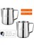 350 ml ve 350 ml Süt Sürahi Frothering Fincan Paslanmaz Çelik Gümüş Kahve Çelenk Iğne Havlu Temizleme Aracı Seti Barista Craft Latte Cappuccino (Yurt Dışından) 1