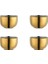 Altın 4 Adet 4/8 Adet Çay Bardağı Paslanmaz Çelik Çay Bardağı Setleri Tepsi ve Çıkarılabilir Tutucu ile Altın Kupa Çift Katmanlı Anti-Haşlanma Bardak Teaware (Yurt Dışından) 1