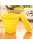 YELLOW-150ML 150ML 4 Renk Katlanır Bardak Silikon Su Kahve Fincanı Isıya Dayanıklı Kaynar Su Koyabilirsiniz Çok Fonksiyonlu Seyahat Kamp Katlanır Bardak (Yurt Dışından) 1