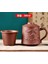 F El Yapımı Yixing El Boyalı Ejderha Güzellik Mor Kil Çay Kapaklı Kupa ve Demlik Ofis Çay Fincanı Seramik Su Kupa Drinkware (Yurt Dışından) 2