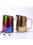 2 Adet Siyah Altın Paslanmaz Çelik 304 Espresso Kahve Sürahisi Latte Süt Sürahisi 420 ml Sürahi Barista Zanaat Hiçbir Kolu Süzgeç (Yurt Dışından) 1
