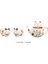 Set-A Sevimli Japon Şanslı Kedi Porselen Çay Seti Yaratıcı Maneki Neko Seramik Çay Bardağı Süzgeçli Su Isıtıcısı Ofis Demlik Su Kupa (Yurt Dışından) 1