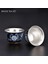 A5 Mavi ve Beyaz Yaldızlı Gümüş Çay Fincanı El Yapımı Seramik Butik Çay Bardağı Taşınabilir Tek Fincan Çay Kase Ev Teaware Aksesuarları (Yurt Dışından) 5
