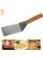 Yuvarlak Biftek Kürek Barbekü Izgara Için Yüksek Kaliteli Paslanmaz Çelik Spatula Biftek Kürek Ahşap Saplı Barbekü Aracı Sığır Biftek Turner Kare Sonu Yuvarlak Kürek (Yurt Dışından) 3