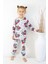 Kız Çocuk Baskılı Ince Basic Pijama Takımı 2